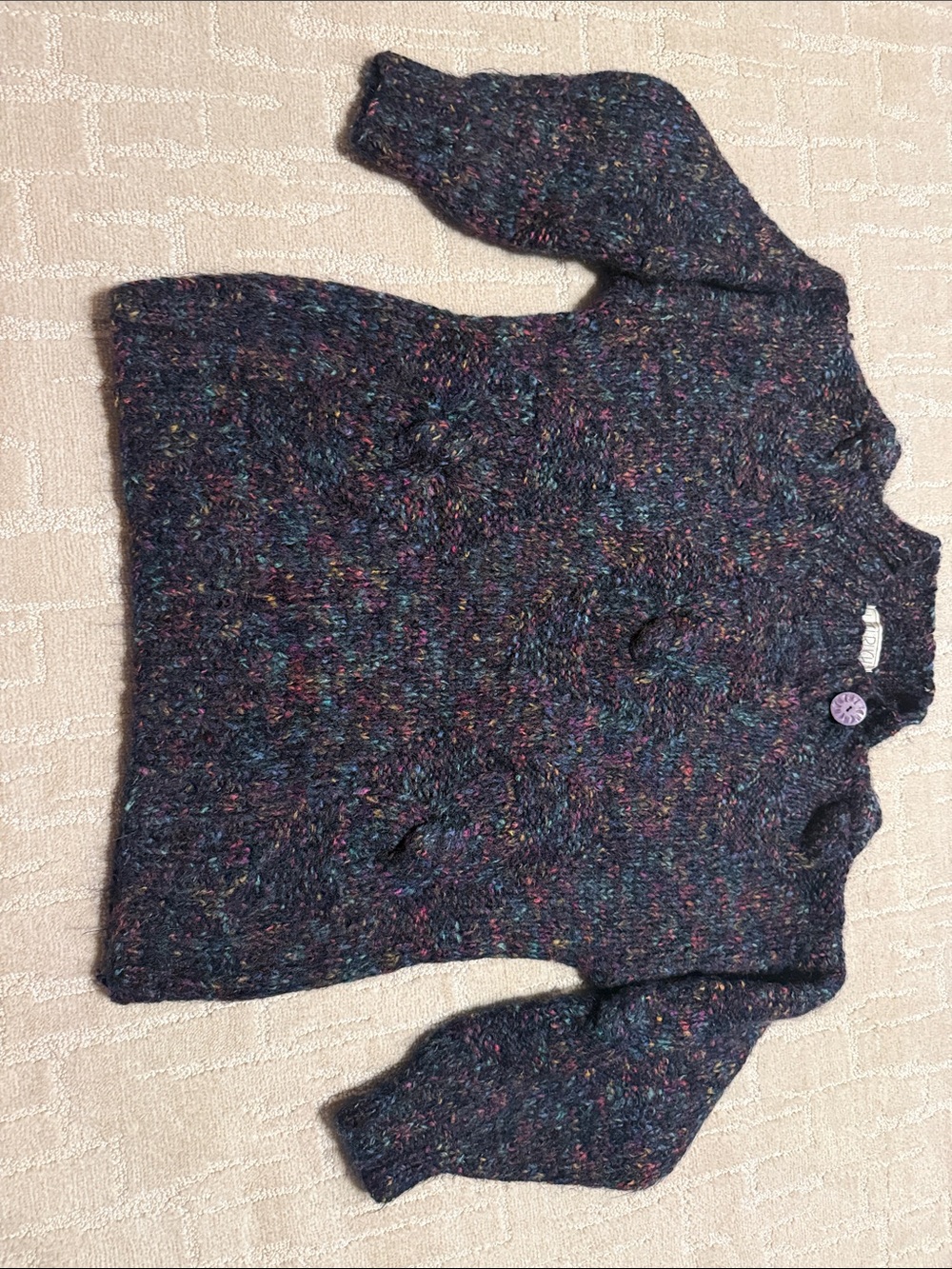 Vintage Multicolor Mohair Turtleneck Sweater